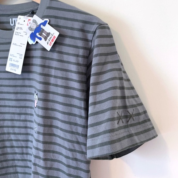 Kaws x Uniqlo BFF Unisex Striped Tee - Picture 6 of 8